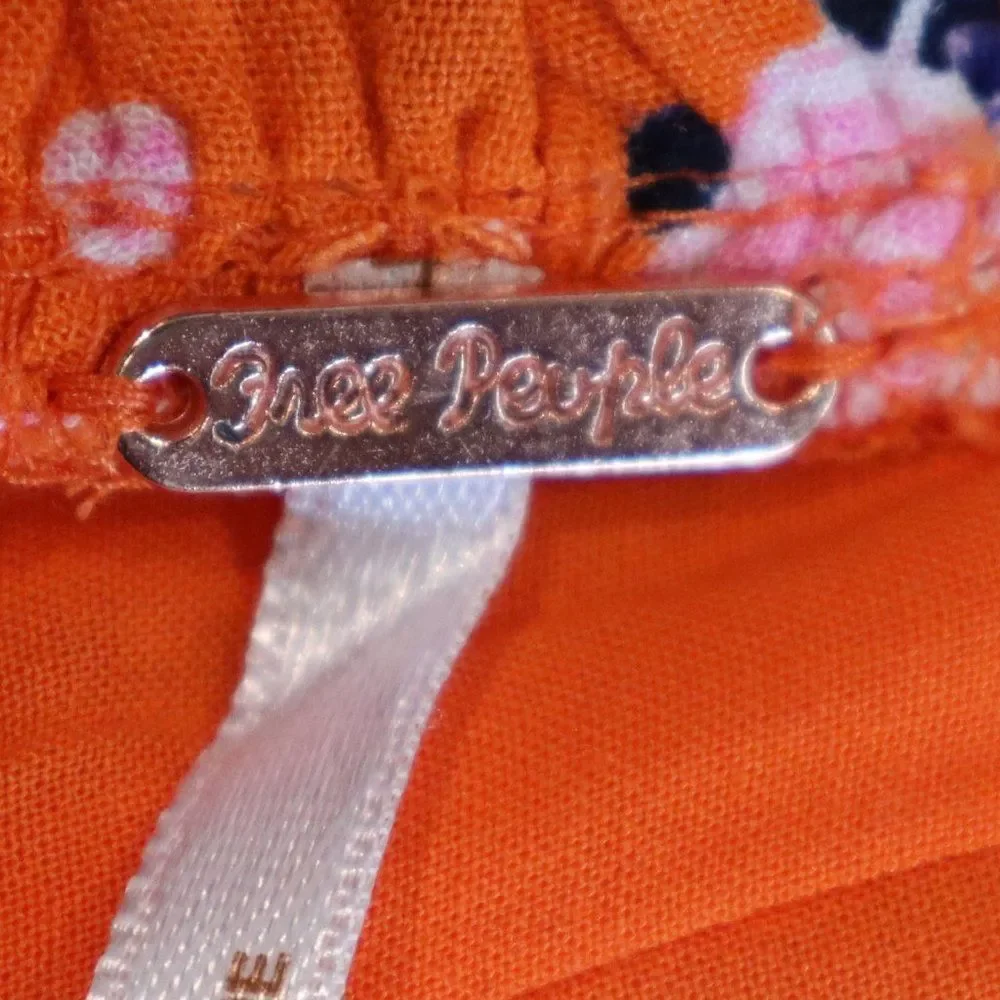 Free People Like A Lady tangerine Babydoll Dress Size S - Picture 11 of 14